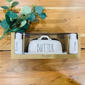 Rae Dunn Butter Dish with Salt & Pepper SOLD!
